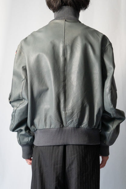 90s West German BLW Goatskin Pilot Leather Jacket