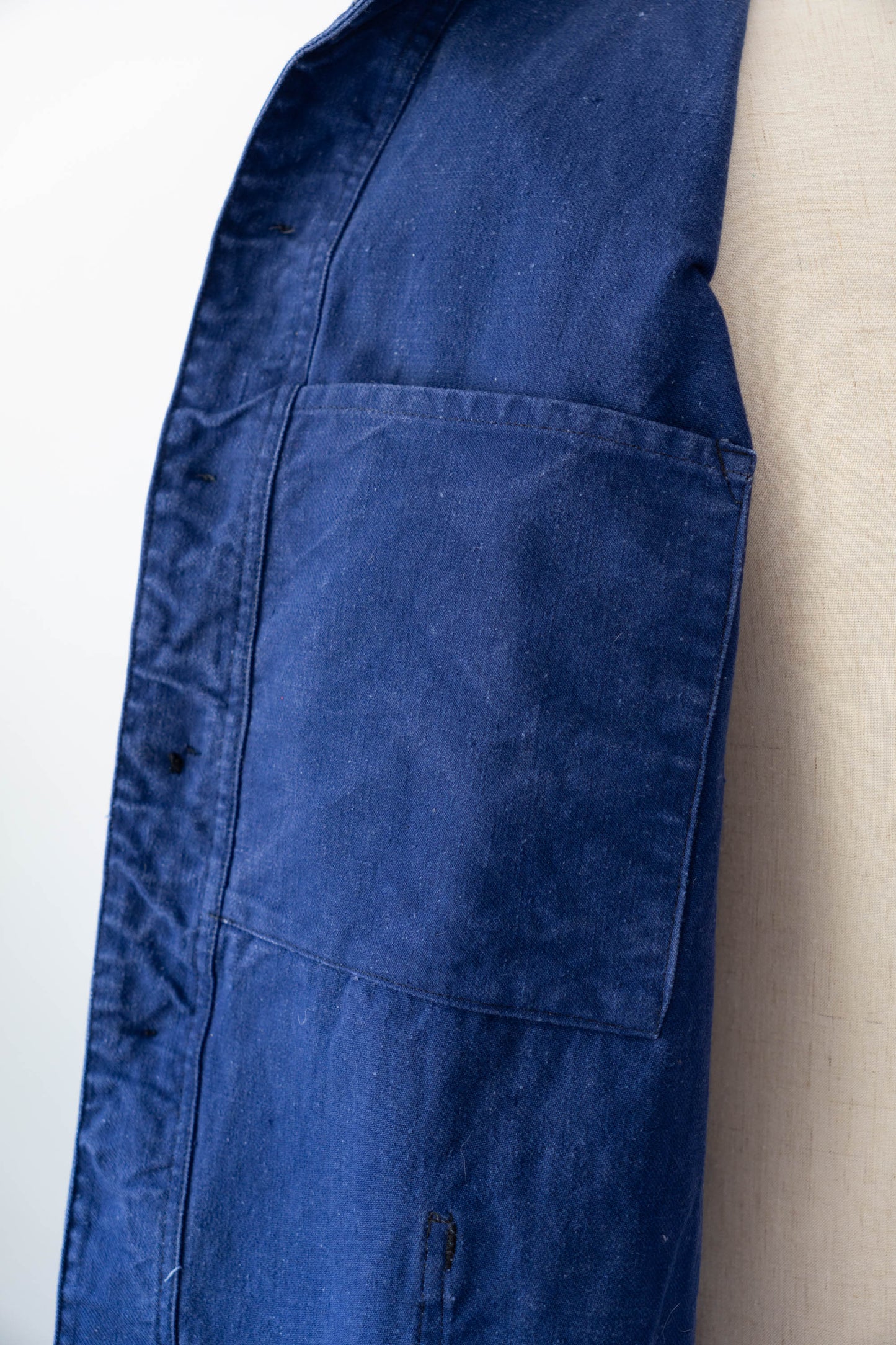 ~30s French Work Blue Cotton Twill Jacket