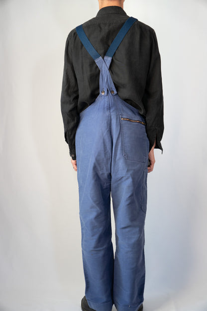 50 年代法國工裝 Moleskin 背帶褲“BARBE BLUE”