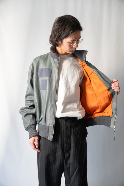 90s West German BLW Goatskin Pilot Leather Jacket