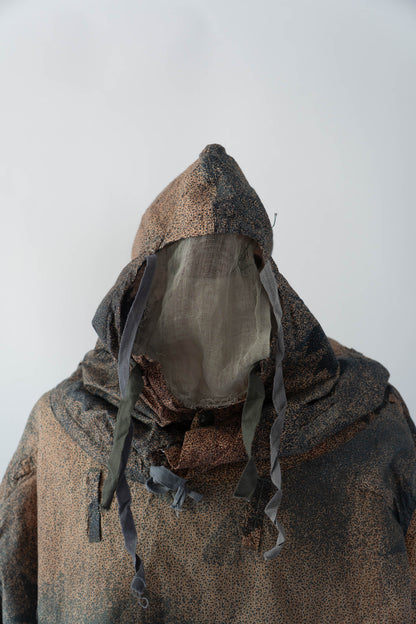 ~80s Yugoslavia Army Sniper Smock Microdot Camouflage With Groove Bag DEADSTOCK