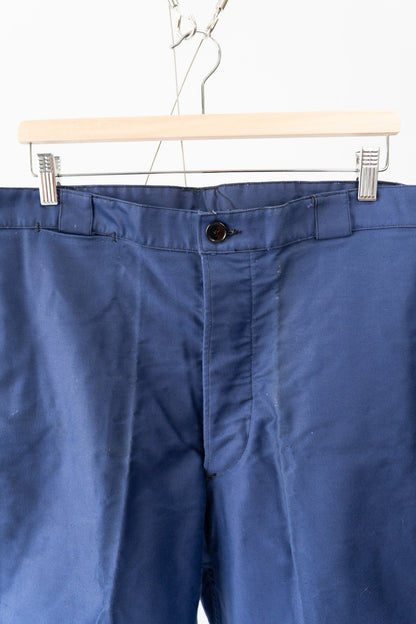 40s French Work Vulcain Blue Moleskin Jacket DEAD STOCK