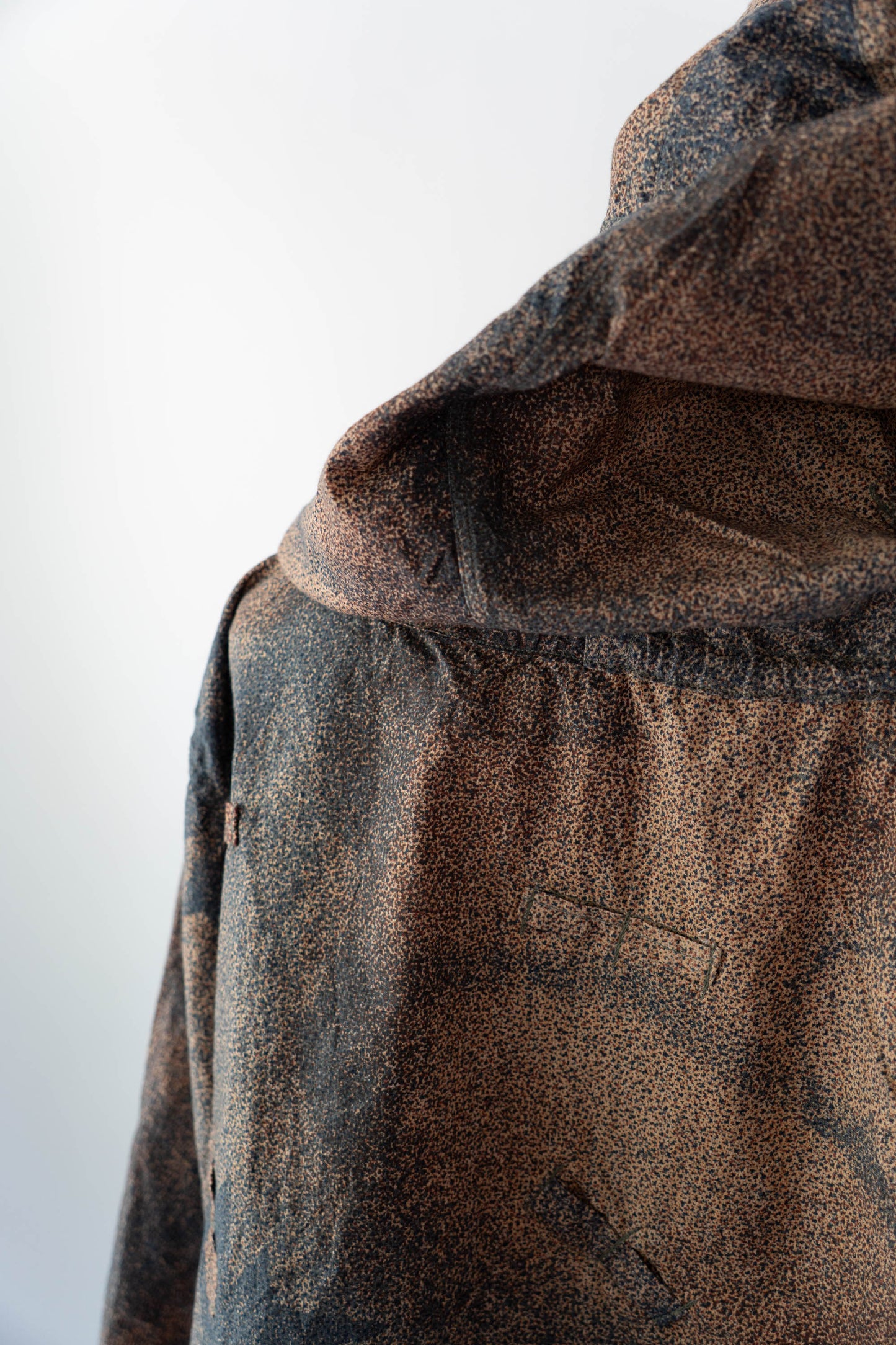 ~80s Yugoslavia Army Sniper Smock Microdot Camouflage With Groove Bag DEADSTOCK