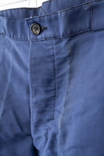 40s French Work Vulcain Blue Moleskin Jacket DEAD STOCK