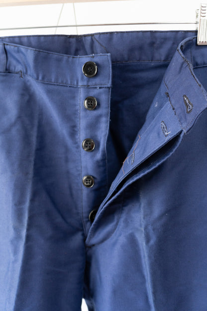 40s French Work Vulcain Blue Moleskin Jacket DEAD STOCK