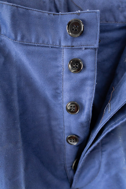 40s French Work Vulcain Blue Moleskin Jacket DEAD STOCK