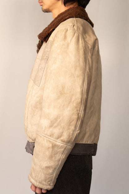40s German Air force Luftwaffe Sheepskin Mouton Kanal Jacket
