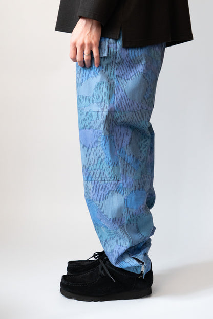80s Czechoslovakian Fire Brigade Blue Sprinter Camouflage Trouser Deadstock
