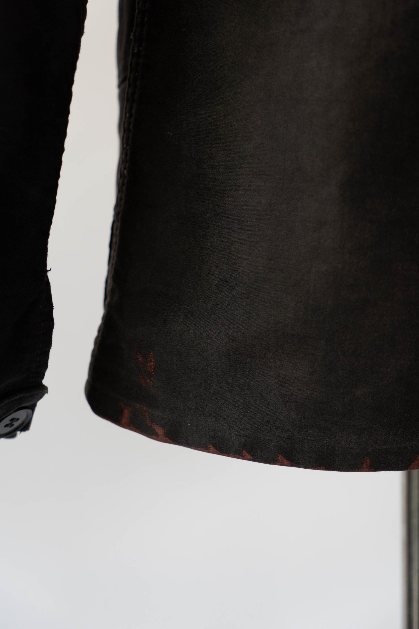 ~50s French Work Black Moleskin Jacket "Le Mont St Michel"