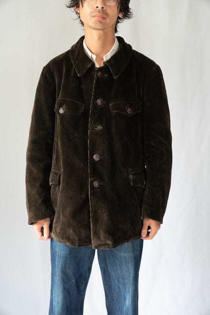 30s AdolpheLafont Brown Corduroy Hunting Jacket
