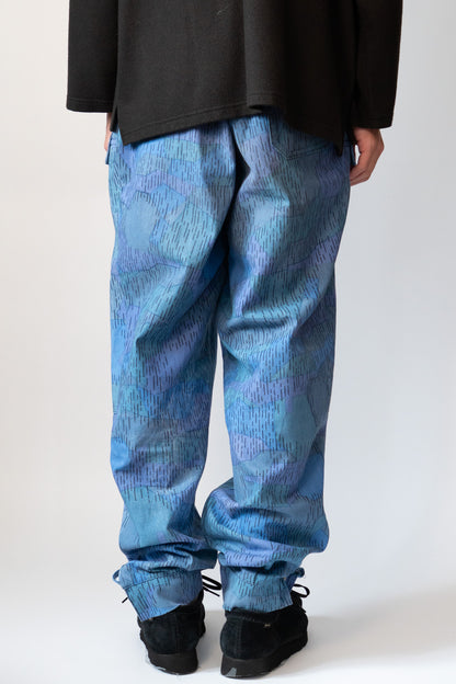 80s Czechoslovakian Fire Brigade Blue Sprinter Camouflage Trouser Deadstock