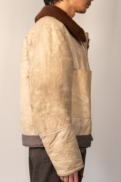 40s German Air force Luftwaffe Sheepskin Mouton Kanal Jacket