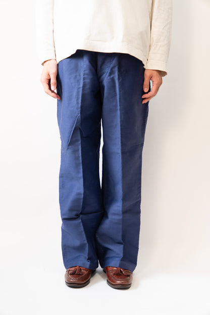 40s French Work Vulcain Blue Moleskin Jacket DEAD STOCK