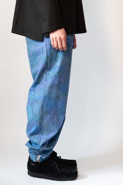 80s Czechoslovakian Fire Brigade Blue Sprinter Camouflage Trouser Deadstock