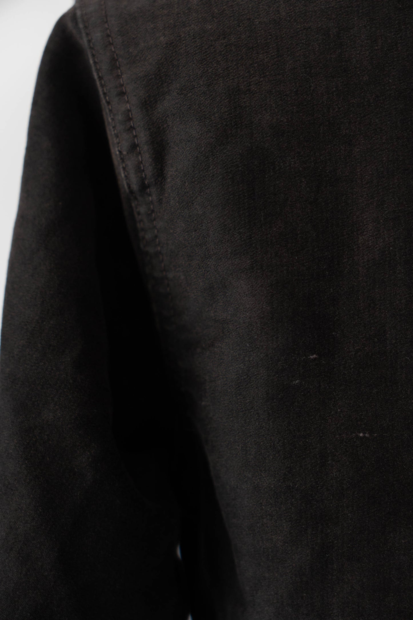 ~50s French Work Black Moleskin Jacket "Le Mont St Michel"