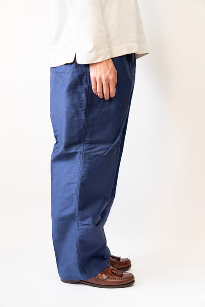 40s French Work Vulcain Blue Moleskin Jacket DEAD STOCK