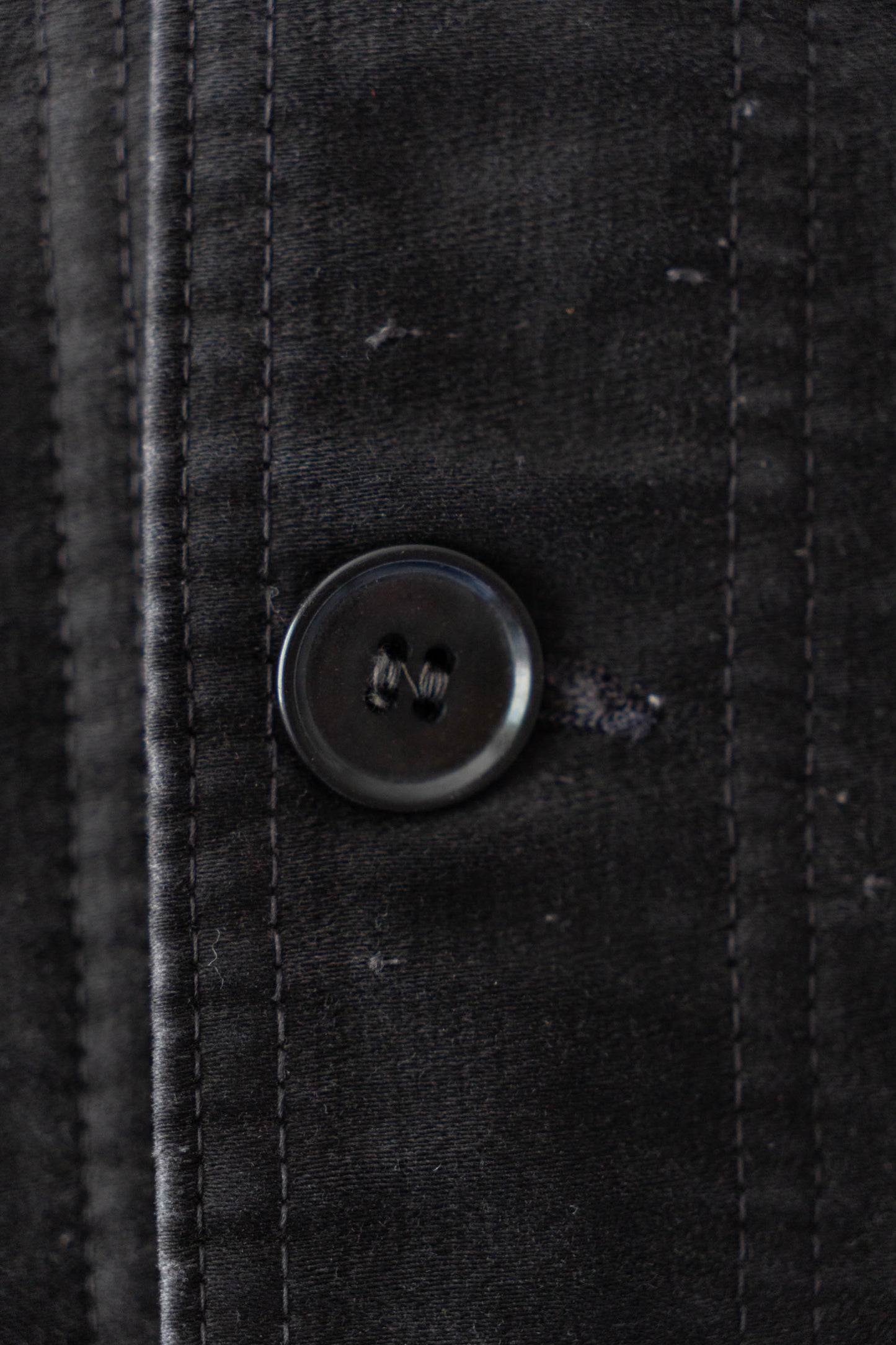 ~50s French Work Black Moleskin Jacket "Le Mont St Michel"