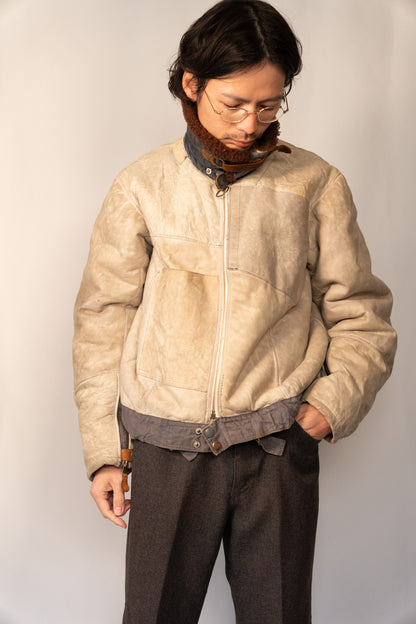 40s German Air force Luftwaffe Sheepskin Mouton Kanal Jacket