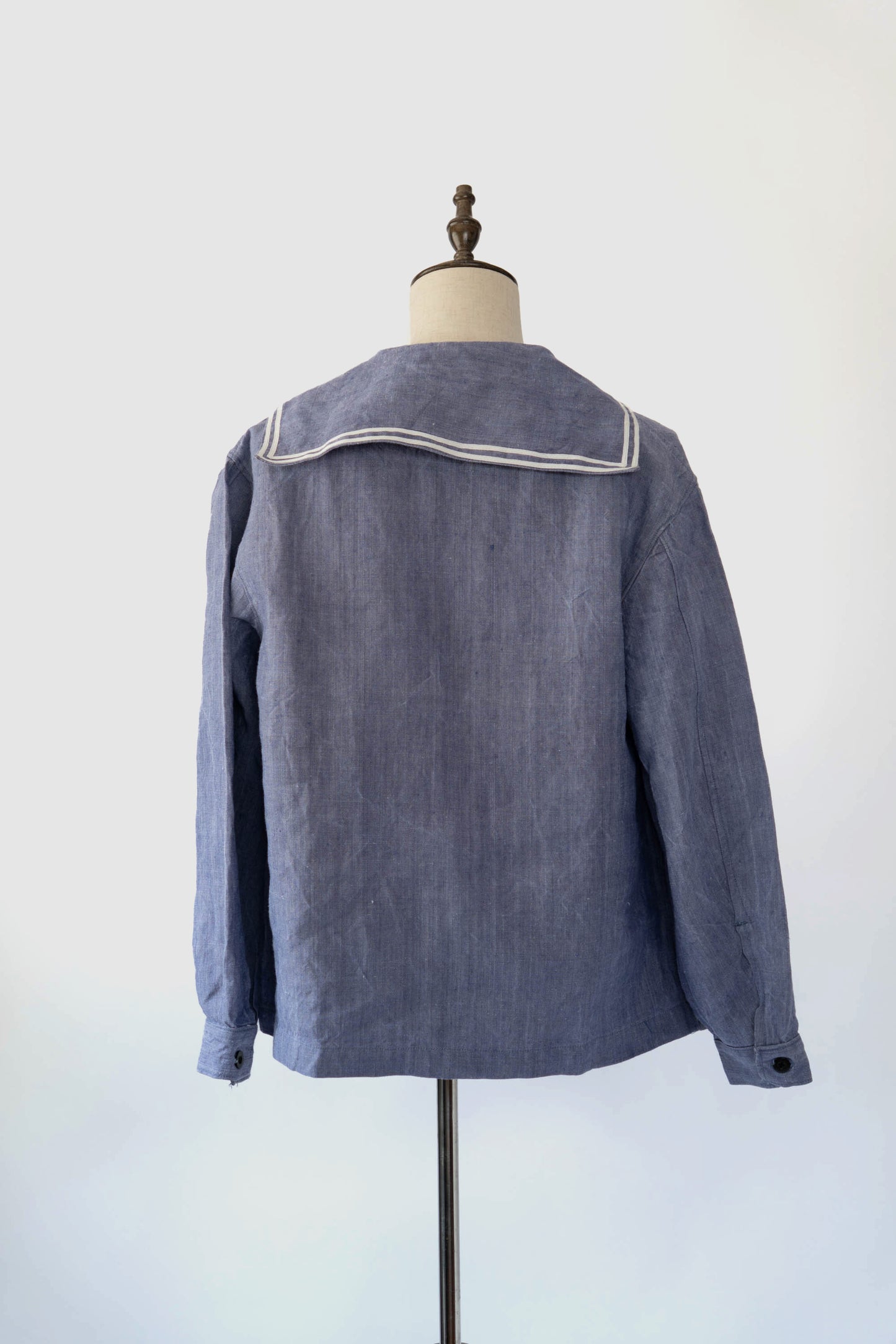 50s French Marine Ramie Linen Sailor Smock