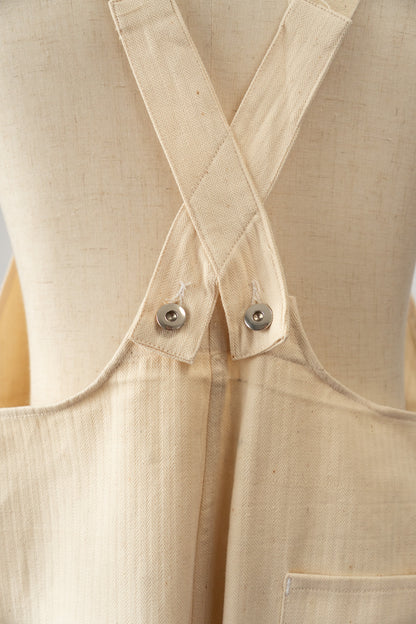 50s French Marine Nationale Cotton HBT Salopette "DECATI" DEAD STOCK