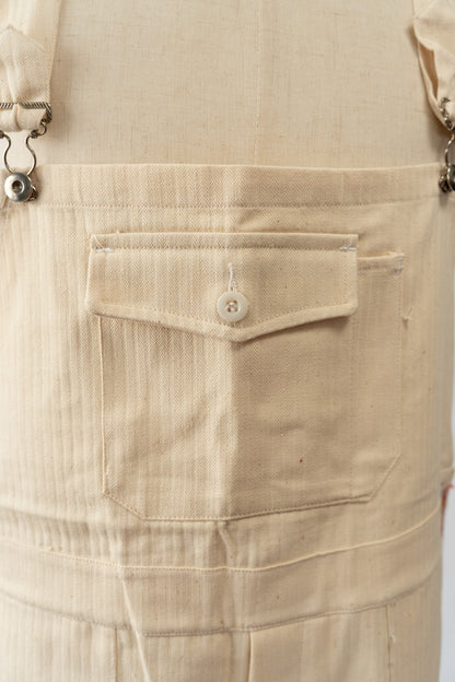 50s French Marine Nationale Cotton HBT Salopette "DECATI" DEAD STOCK