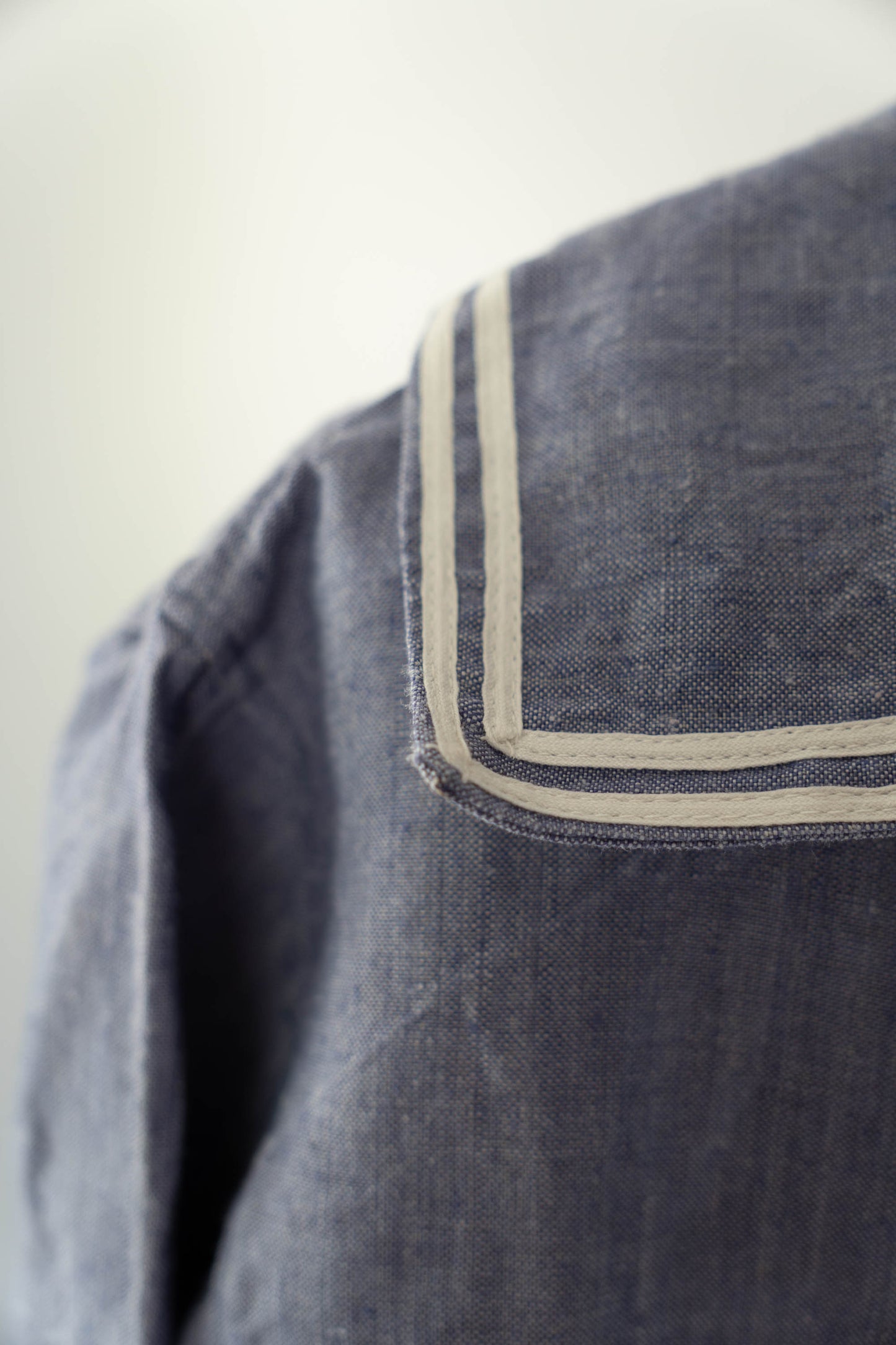 50s French Marine Ramie Linen Sailor Smock