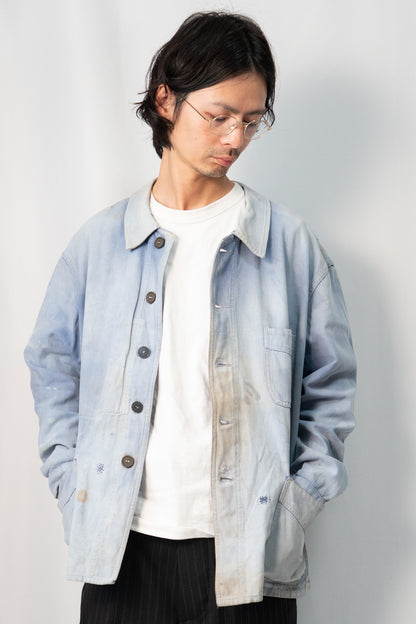 40s French Work Cotton Twill Jacket "Adolphe Lafont"