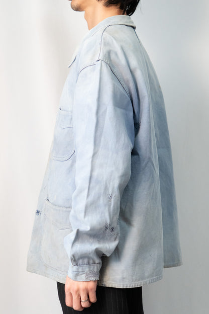 40s French Work Cotton Twill Jacket "Adolphe Lafont"