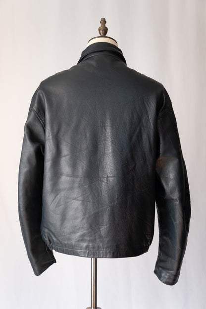 70s French Vintage Pilot Leather Jacket Civilian"K6"
