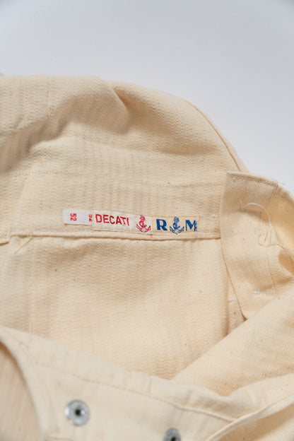 50s French Marine Nationale Cotton HBT Salopette "DECATI" DEAD STOCK