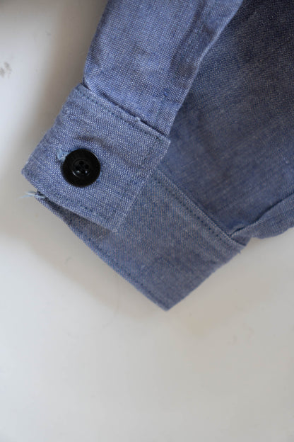 50s French Marine Ramie Linen Sailor Smock