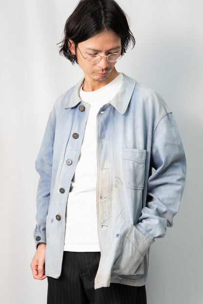 40s French Work Cotton Twill Jacket "Adolphe Lafont"