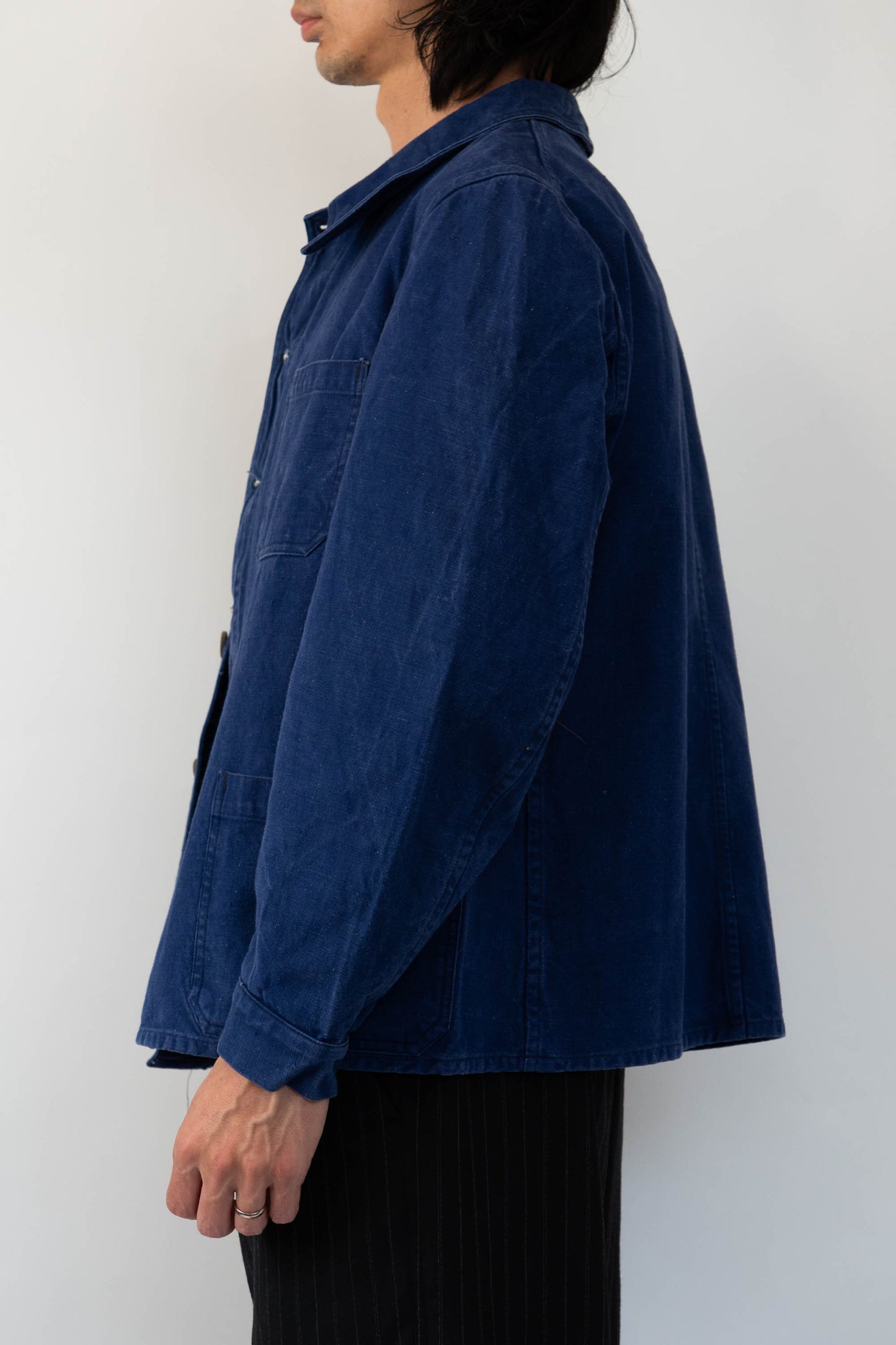 ~30s French Work Blue Cotton Twill Jacket