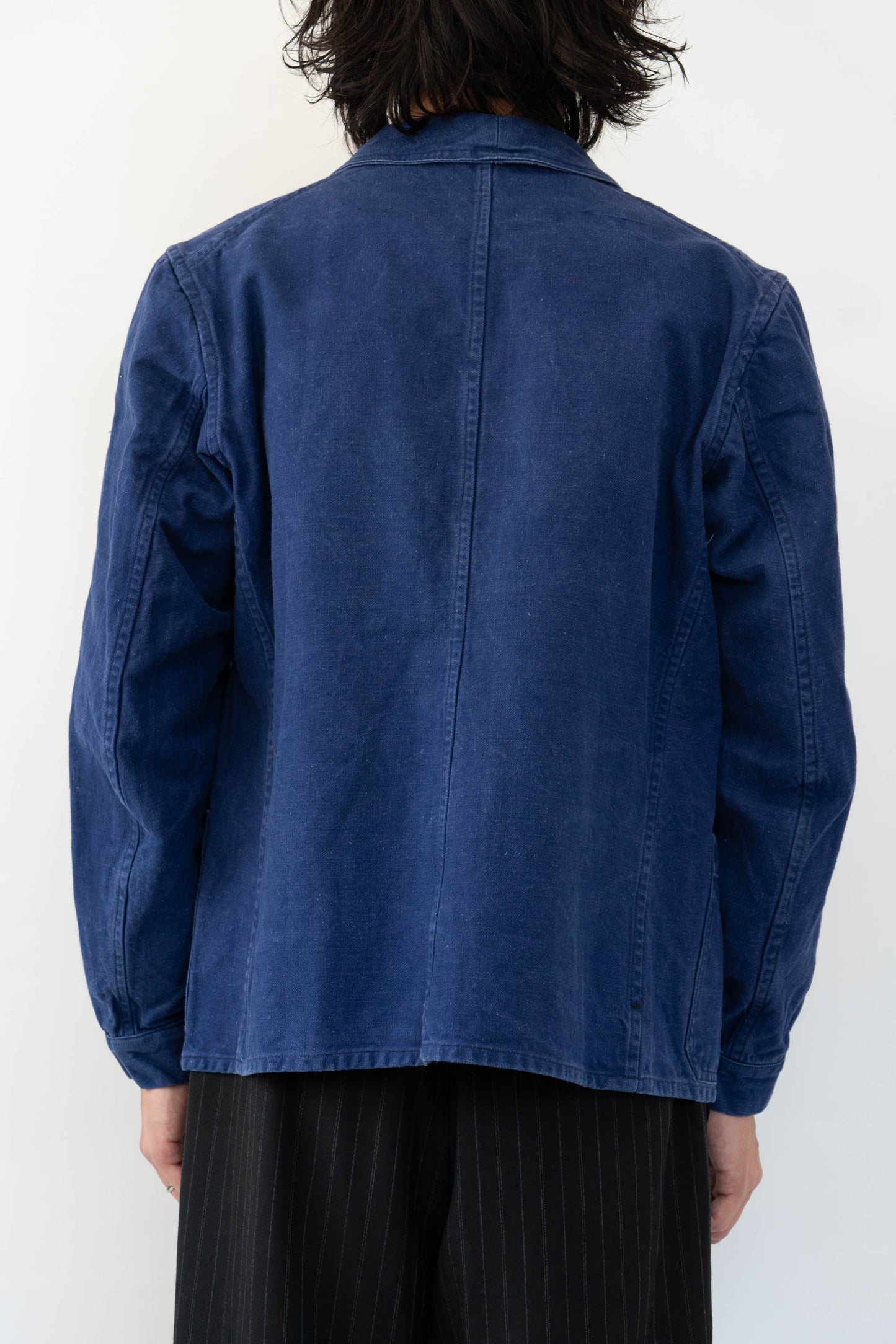 ~30s French Work Blue Cotton Twill Jacket