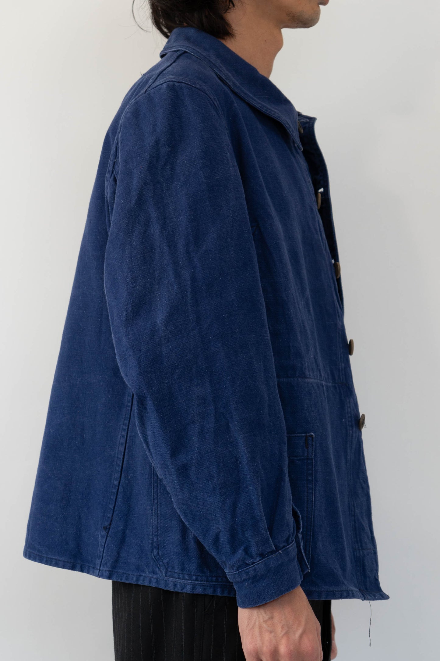 ~30s French Work Blue Cotton Twill Jacket