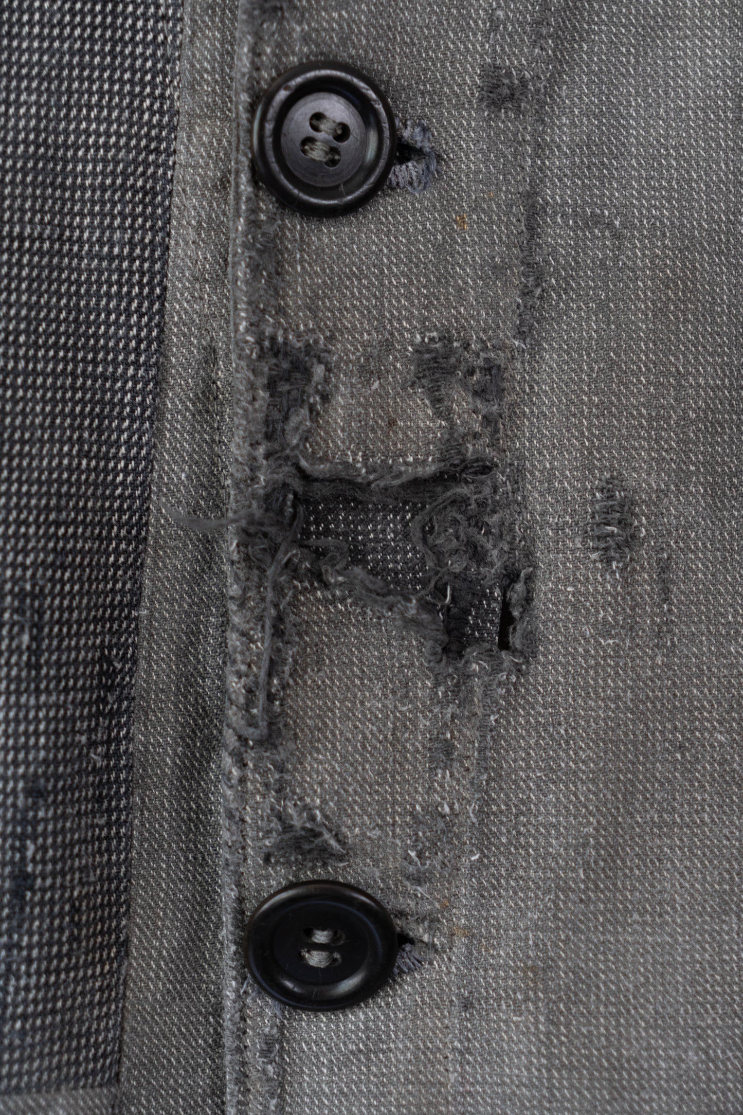 40s French Work Salt & Pepper Atelier Jacket "Boro"