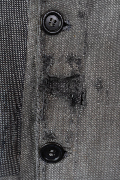 40s French Work Salt & Pepper Atelier Jacket "Boro"