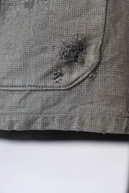 40s French Work Salt & Pepper Atelier Jacket "Boro"