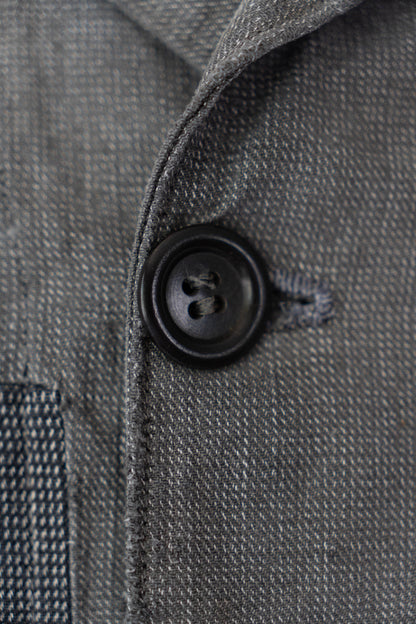 40s French Work Salt & Pepper Atelier Jacket "Boro"