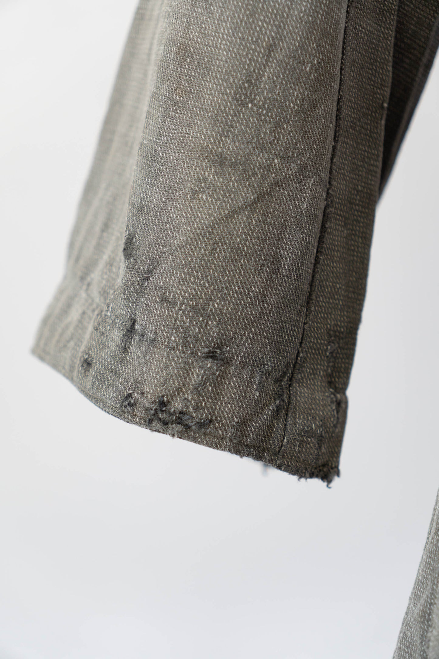 40s French Work Salt & Pepper Atelier Jacket "Boro"