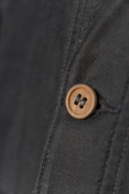 ~30s French Work Black Light Moleskin Jacket "4 Buttons"