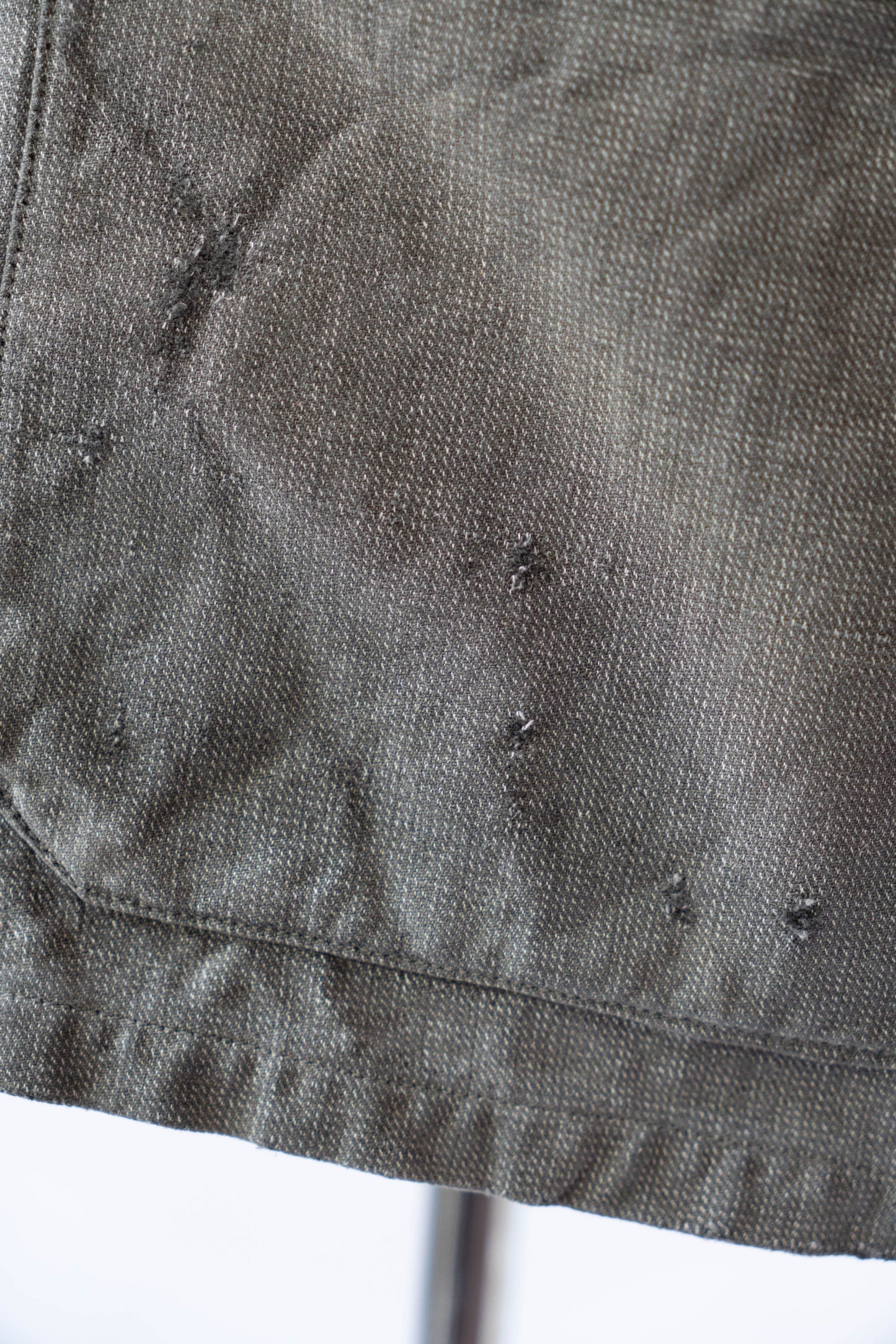 40s French Work Salt & Pepper Atelier Jacket "Boro"