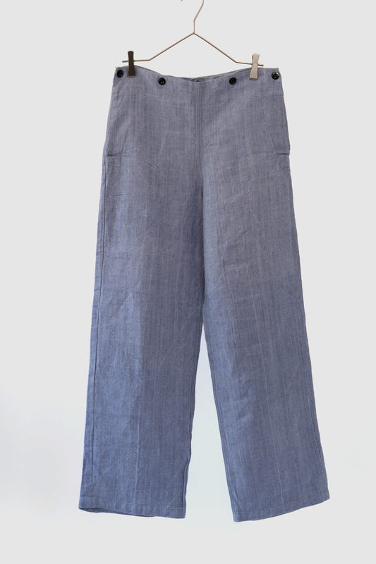 60s French Marine Ramie Linen Sailor Pants