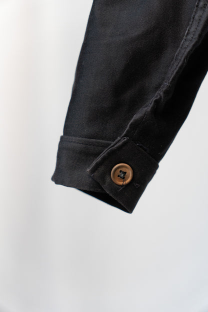 ~30s French Work Black Light Moleskin Jacket "4 Buttons"