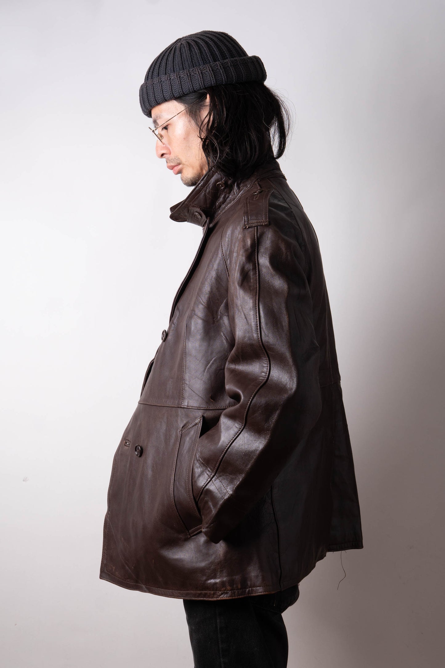 法国陆军M49机车皮夹克