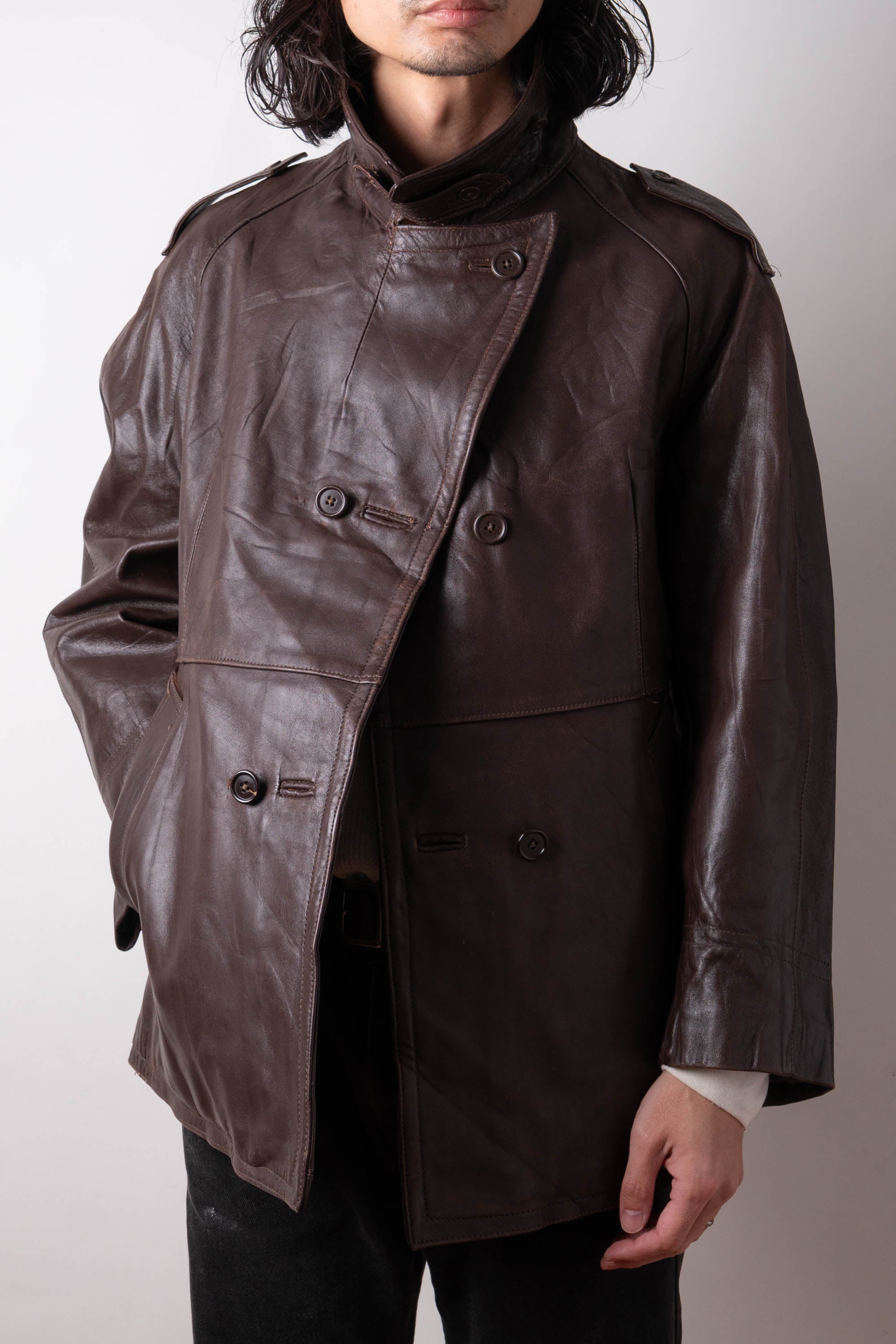 French Army M49 Motor Cycle Leather Jacket – edeak vintage