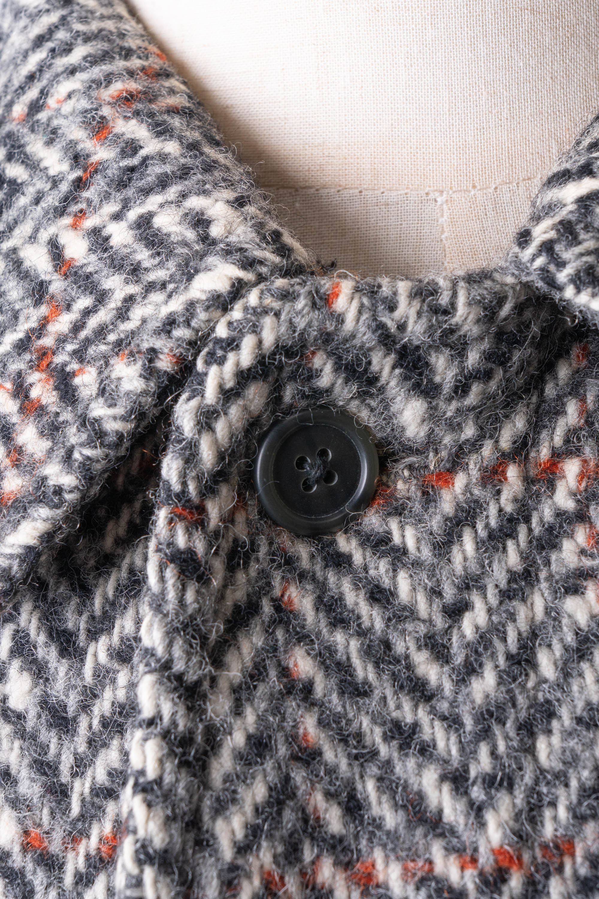 80s burberry irish tweed single panel sleeve balmacaan coat