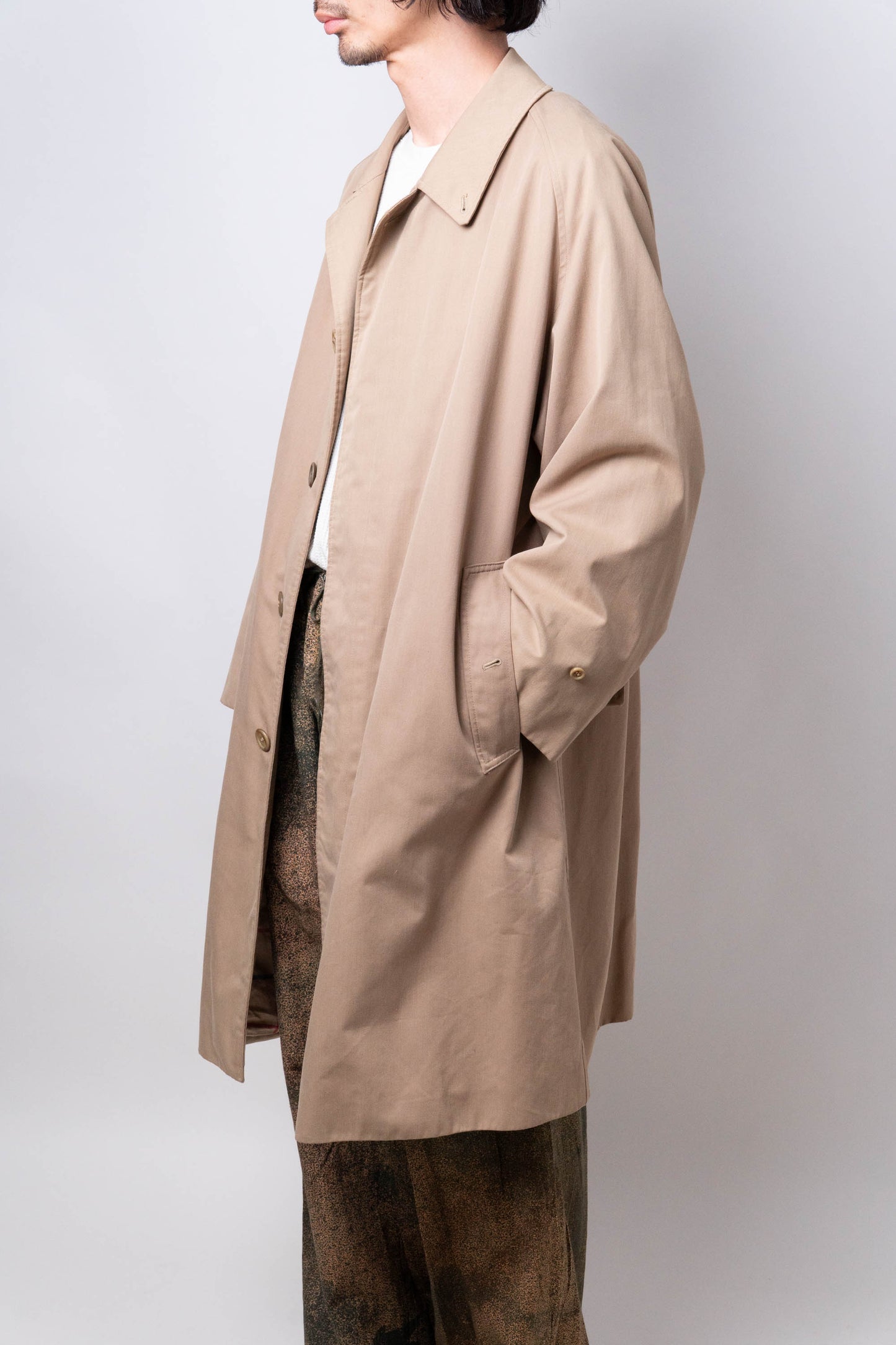 80s burberry single panel sleeve balmacaan coat"commuterⅡ"