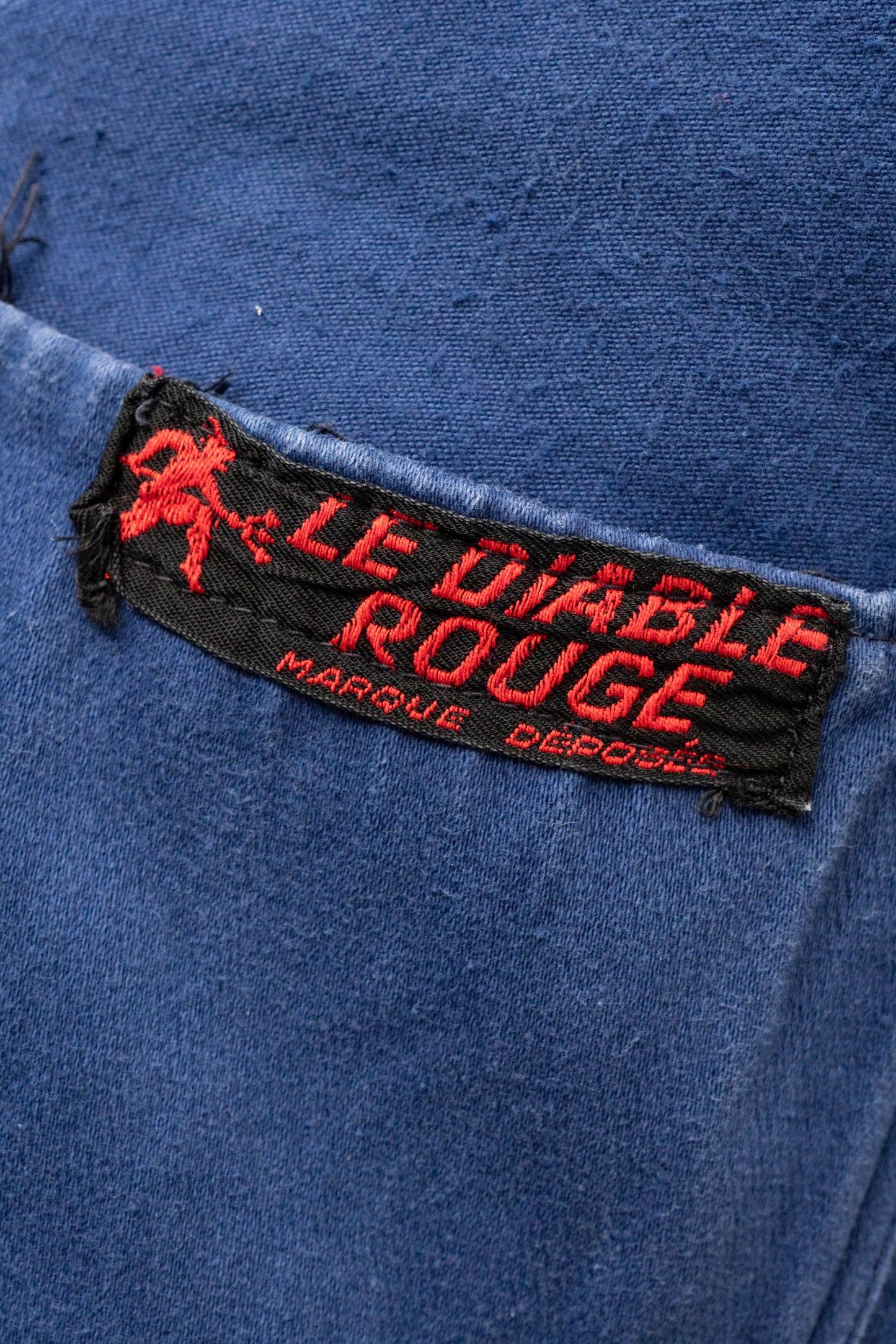 40s french work blue moleskin jacket