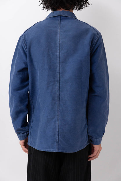 40s french work blue moleskin jacket
